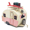 Vintage Metal Caravan Ornament 28cm - Pink