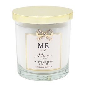 DUE FEB MR & MRS Candle Pot 11cm