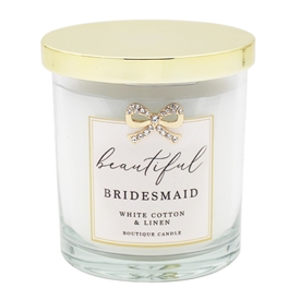 Beautiful Bridesmaid Candle Jar 10cm