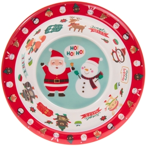 Brightly Coloured Christmas Bowl 16cm