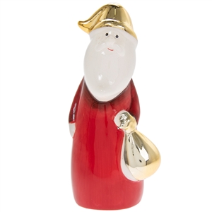 Santa Wearing Gold Hat 13cm