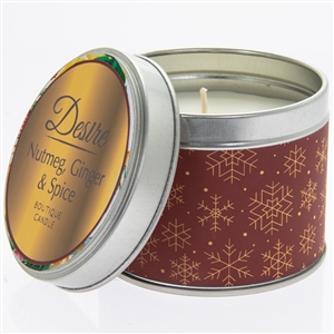 Desire Candle In Tin Nutmeg, Ginger And Spice 7cm