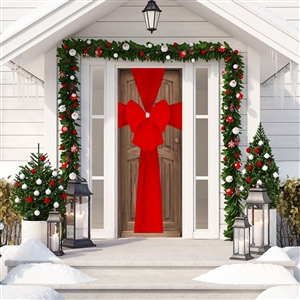 Christmas Decorative Door Bow ï¿½ Red