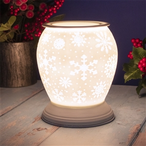 Aroma Lamp With Etched Snowflake Design 16cm