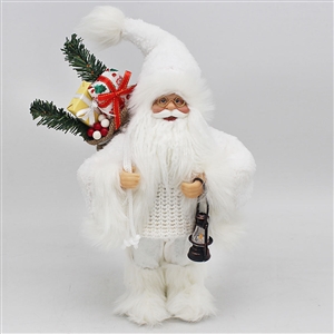 Standing White Clothing Santa Ornament 12ï¿½