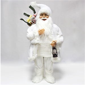 Standing White Clothing Santa Ornament 32ï¿½