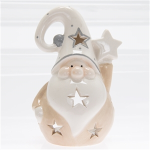 Grey Santa Tealight Holder