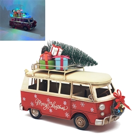 LED Tin Christmas Campervan