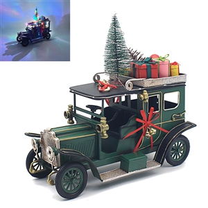 LED Tin Christmas Vintage Car