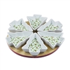 Set Of 6 Tree Snack Dishes On Tray 27cm