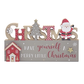 Santa Standing Plaque 24cm