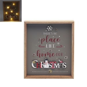 Christmas Plaque With LED Lights 25cm