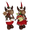 2asst Plush Standing Reindeer 48cm