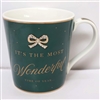 Festive Diamante Bow Mug - Most Wonderful Time Of Year