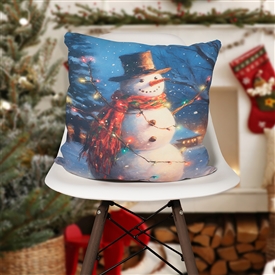 Snowman LED Cushion 40cm