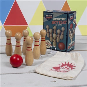 Retro Wooden Skittles Game