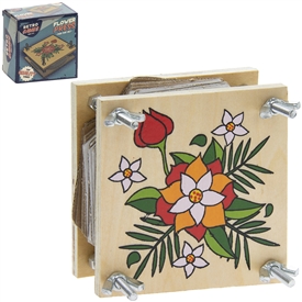 Retro Wooden Flower Press Game