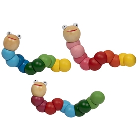 3asst Lets Learn Wooden Wiggly Worm