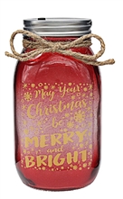 Merry And Bright LED Jar