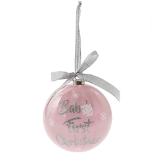 First Christmas Pink Bauble