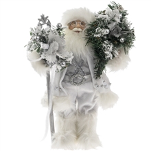 12 Inch Santa In Silver Costume