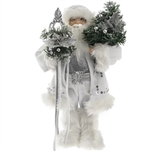 18 Inch Santa In Silver Costume