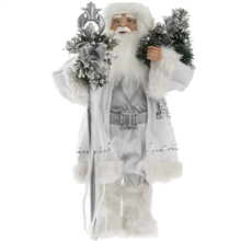 24 Inch Santa In Silver Costume