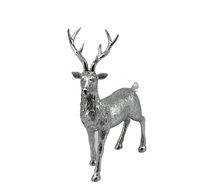 Silver Reindeer Ornament