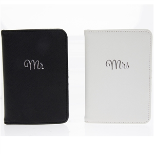 Faux Leather Mr And Mrs Passport Holders Set