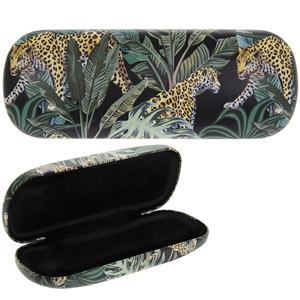 Green and Orange Glasses Case with a Jungle Fever Design