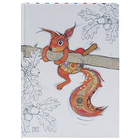 Bug Art A5 Notebook - Sammy Squirrel