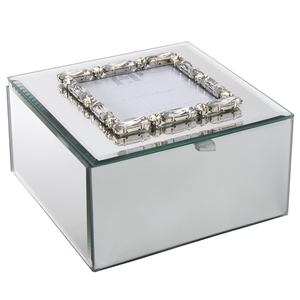 Mirror Glass Jewellery Box With Frame