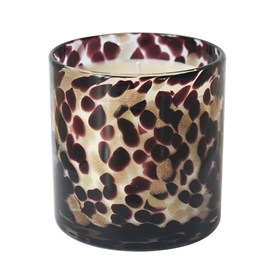 Luxury Marbled Glass Casa Candle Jar - Pomegranate Noir 10cm