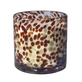 Luxury Marbled Glass Casa Candle Jar - Vanilla 10cm