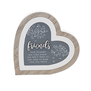 3D Heart Plaque - Friends
