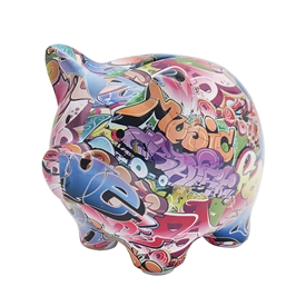 Graffiti Art Money Box - Pig