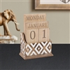 Carved Wooden Tile Calendar 16cm