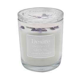 Desire Crystal Candle Jar - Amethyst 10cm