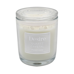 Desire Crystal Candle Jar - Quartz 10cm