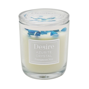 Desire Crystal Candle Jar - Azurite 10cm