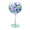 Hand Painted Glass - Cornflowers  22cm