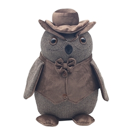 Smartly Dressed Animal Doorstop - Owl