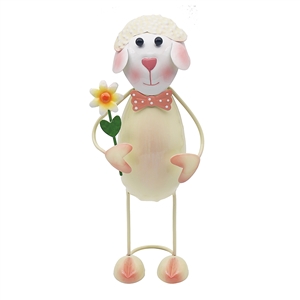 Bright Eyes Sheep With Flower 27cm