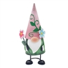 Bright Eyes Gnome With 2 Flowers - Pink