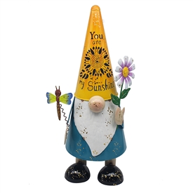 Large Bright Eyes Gnome With Dragonfly