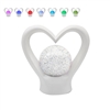 Heart LED Glitter Lamp - White