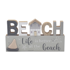 Beach Block Plaque 40cm