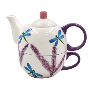 Lavender & Dragonfly Tea For One Set