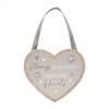 DUE FEB Hanging Heart Plaque - Hearts 18cm