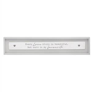 DUE FEB Long Plaque With Frame - Love Story 60cm